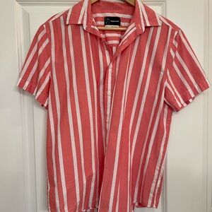 Original Use Striped Pink and White Men's Shirt